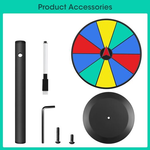 عجلة الروليت الدوارة مقاس 8 بوصة من عجلة الحظ تدور مع قلم مسح جاف لمشاركة الحفلات المنزلية، والمعارض التجارية، وأحداث الكرنفال، وحفلات أعياد الميلاد وحفلات الزفاف والدفء المنزلي in Kuwait