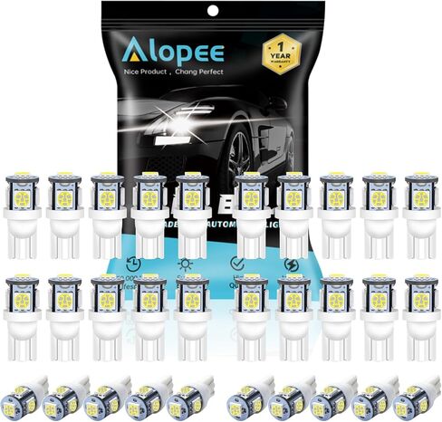 Alopee 30 Pack 194 Led Bulb Red Acrylic 168 Red Dome Light DC 12V Interior Lights for 194 168 T10 2825 W5W Car Reading Light Tail Light Door Light in Kuwait