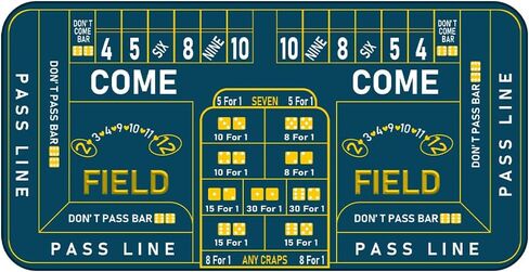 سجادة طاولة كرابس مقاس 900 × 400 مم، سجادة نرد لألعاب الكازينو المطاطية الصغيرة غير القابلة للانزلاق، سجادة طاولة بوكر النرد لألعاب المنزل وكازينو البوكر وتجمعات جمع التبرعات in Kuwait