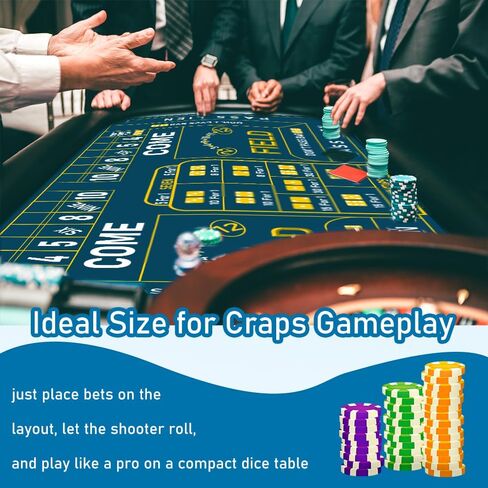 سجادة طاولة كرابس مقاس 900 × 400 مم، سجادة نرد لألعاب الكازينو المطاطية الصغيرة غير القابلة للانزلاق، سجادة طاولة بوكر النرد لألعاب المنزل وكازينو البوكر وتجمعات جمع التبرعات in Kuwait