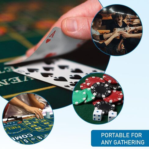 سجادة طاولة كرابس مقاس 900 × 400 مم، سجادة نرد لألعاب الكازينو المطاطية الصغيرة غير القابلة للانزلاق، سجادة طاولة بوكر النرد لألعاب المنزل وكازينو البوكر وتجمعات جمع التبرعات in Kuwait