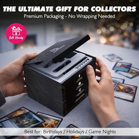 حامل ماسح ضوئي للبطاقات لبطاقات TCG والبطاقات الرياضية - حامل هاتف قابل للطي متوافق مع تطبيقات تسعير MTG - طقم مسح ضوئي بدون استخدام اليدين للبطاقات ذات الأكمام (يتضمن 20 غلافًا) - الإصدار القياسي in Kuwait