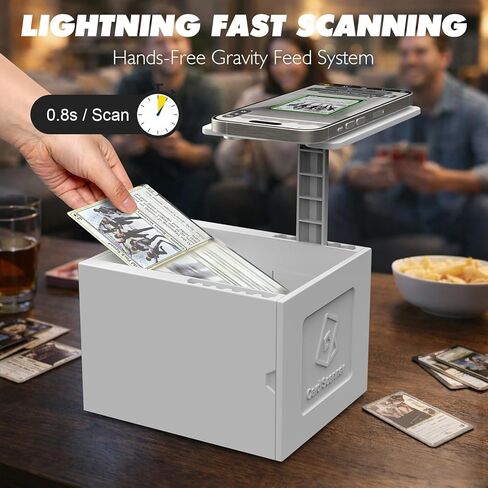 حامل ماسح ضوئي للبطاقات لبطاقات TCG والبطاقات الرياضية - حامل هاتف قابل للطي متوافق مع تطبيقات تسعير MTG - طقم مسح ضوئي بدون استخدام اليدين للبطاقات ذات الأكمام (يتضمن 20 غلافًا) - الإصدار القياسي in Kuwait