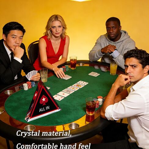 [4PCS] Metal Dealer Button, Big Blind and Small Blind,Crystal Material All in Button, Metal Position Markers for Texas Holdem Poker in Saudi Arabia