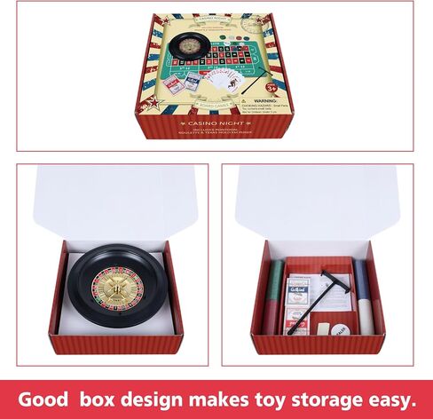 مجموعة ألعاب عجلة الروليت من جوثينك، تتضمن عجلة قمار مقاس 10 بوصات و200 شريحة ومشط وكرتين وبوكر تكساس هولدم، مثالية للحفلات والعطلات، احصل على ليلة كازينو ممتعة! in Kuwait