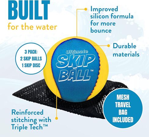 أكتيف لايف كرات تخطي المياه النهائية، كرة نطاطة للمياه لحمام السباحة، ألعاب الشاطئ للأصدقاء والعائلة والأطفال والكبار in Kuwait