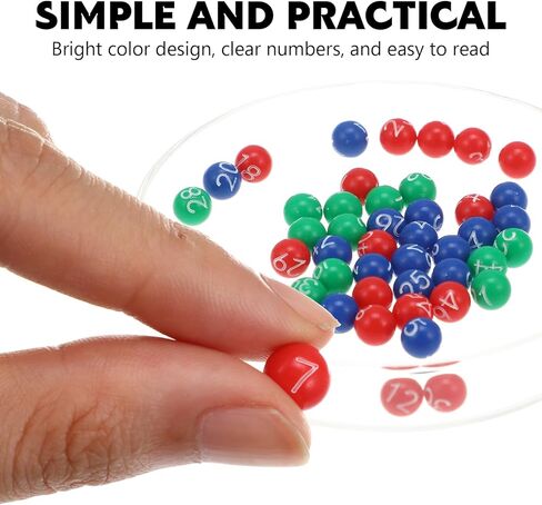 Gadpiparty 49 قطعة من كرات السحب المرقمة 1-50 ملحقات ألعاب البنغو البلاستيكية الملونة لأقفاص البنغو للحفلات وسحب السحب للترفيه الداخلي in Kuwait
