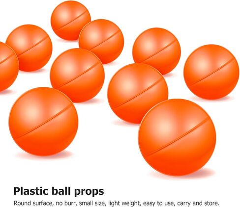 Cabilock 25pcs Raffle Drawing Balls, Openable Capsule Number Bingo Game Cage Ball, Prize Gumballs Funny Lottery Props for Party Games, Vending Machine, And Decorations, Orange in Kuwait