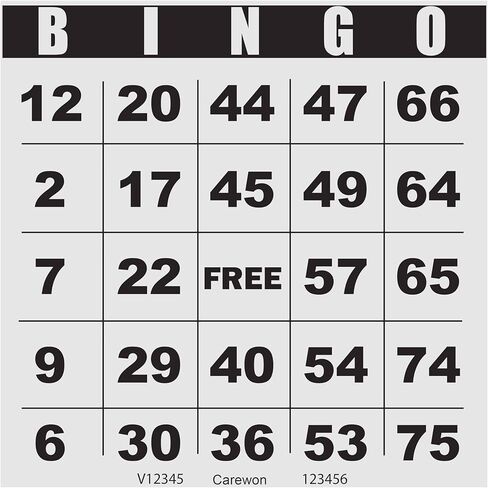 200 Bingo Cards, Large 4.5" x 4.5", Paper Bingo Sheets, Disposable or Reusable for Daubers or Chips in Saudi Arabia