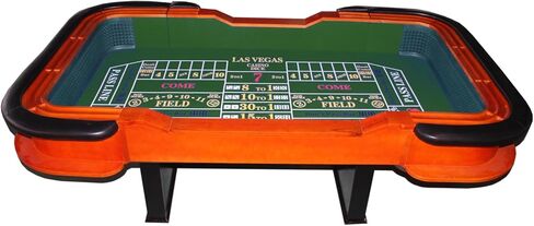 93" Deluxe Casino Dice Game Craps Table with Felt Diamond Pyramid Bumper Rubber Design, Green Wood Green Casino-Grade Felt Layout Luxurious Gaming Experience in Saudi Arabia