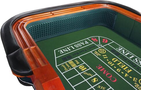 93" Deluxe Casino Dice Game Craps Table with Felt Diamond Pyramid Bumper Rubber Design, Green Wood Green Casino-Grade Felt Layout Luxurious Gaming Experience in Saudi Arabia