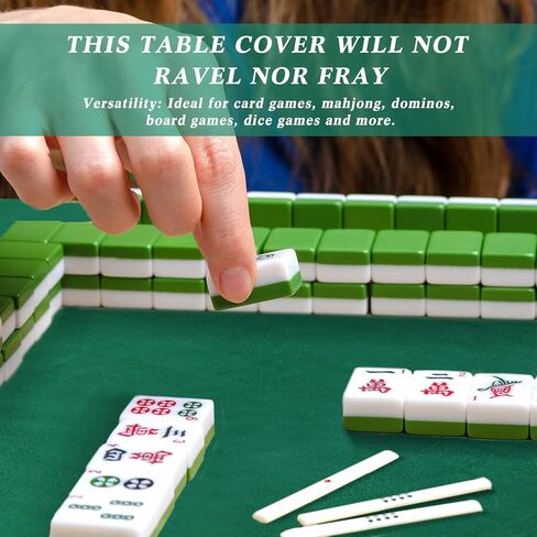 Frienda Game Table Cover Felt Game Tablecover Folding Tablecloth for Card for Playing Poker Cards Mahjong Puzzles Board Games, Table Not Included(Green,34 x 34 x 4 Inch) in Saudi Arabia