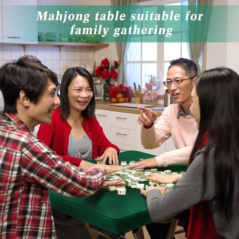Frienda Game Table Cover Felt Game Tablecover Folding Tablecloth for Card for Playing Poker Cards Mahjong Puzzles Board Games, Table Not Included(Green,34 x 34 x 4 Inch) in Saudi Arabia