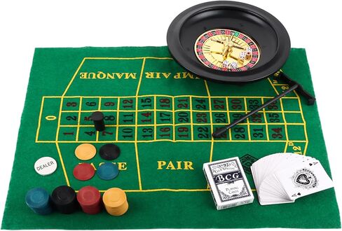 ASelected Roulette Wheel Set, Casino Game Set Includes Five Different Game Types, Shotgun Roulette for Parties, Holidays, Casino Night Game in Saudi Arabia