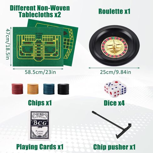 ASelected Roulette Wheel Set, Casino Game Set Includes Five Different Game Types, Shotgun Roulette for Parties, Holidays, Casino Night Game in Saudi Arabia