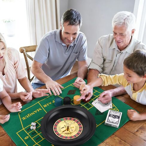 ASelected Roulette Wheel Set, Casino Game Set Includes Five Different Game Types, Shotgun Roulette for Parties, Holidays, Casino Night Game in Saudi Arabia