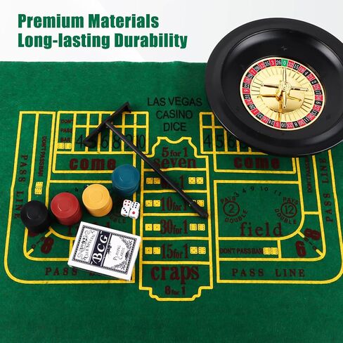 ASelected Roulette Wheel Set, Casino Game Set Includes Five Different Game Types, Shotgun Roulette for Parties, Holidays, Casino Night Game in Saudi Arabia