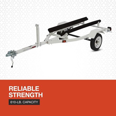 Jet Ski Trailer Kit, PWC Steel Trailer with 610-Lb Load Capacity, 6.4ft x 3.3ft Deck, Adjustable Bunks, DOT-Approved LED Lights, Personal Watercraft Trailer in Kuwait