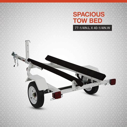 Jet Ski Trailer Kit, PWC Steel Trailer with 610-Lb Load Capacity, 6.4ft x 3.3ft Deck, Adjustable Bunks, DOT-Approved LED Lights, Personal Watercraft Trailer in Kuwait