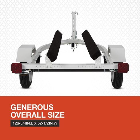 Jet Ski Trailer Kit, PWC Steel Trailer with 610-Lb Load Capacity, 6.4ft x 3.3ft Deck, Adjustable Bunks, DOT-Approved LED Lights, Personal Watercraft Trailer in Kuwait