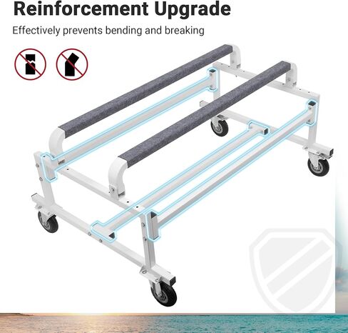 Updated Jet Ski Dolly, Heavy Duty PWC Dolly w/ 5" Swivel Wheels, 1000 LBS Load Capacity, 53"L x 34.3"W x23.4 H, Width Adjustable, Universal for Sea-Doo, Yamaha, Kawasaki in Kuwait