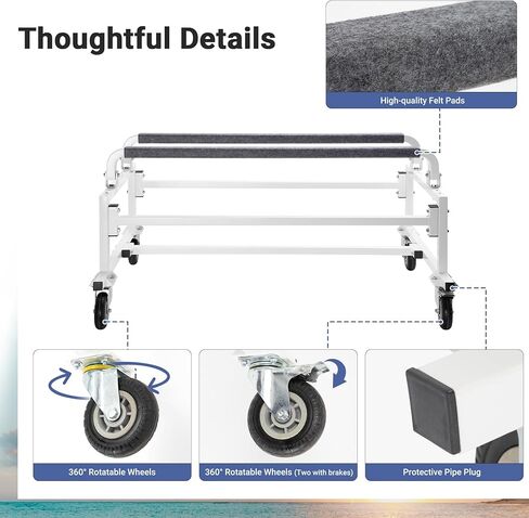 Updated Jet Ski Dolly, Heavy Duty PWC Dolly w/ 5" Swivel Wheels, 1000 LBS Load Capacity, 53"L x 34.3"W x23.4 H, Width Adjustable, Universal for Sea-Doo, Yamaha, Kawasaki in Kuwait