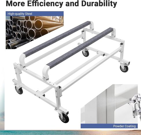 Updated Jet Ski Dolly, Heavy Duty PWC Dolly w/ 5" Swivel Wheels, 1000 LBS Load Capacity, 53"L x 34.3"W x23.4 H, Width Adjustable, Universal for Sea-Doo, Yamaha, Kawasaki in Kuwait