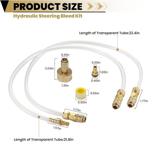 Hydraulic Steering Bleed Kit for Sea Star Systems, Quick Connect Fluid Filler Hose, Fits All Outboard, Sterndrive & Inboard Hydraulic Steering in Saudi Arabia