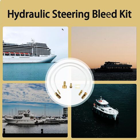 Hydraulic Steering Bleed Kit for Sea Star Systems, Quick Connect Fluid Filler Hose, Fits All Outboard, Sterndrive & Inboard Hydraulic Steering in Saudi Arabia