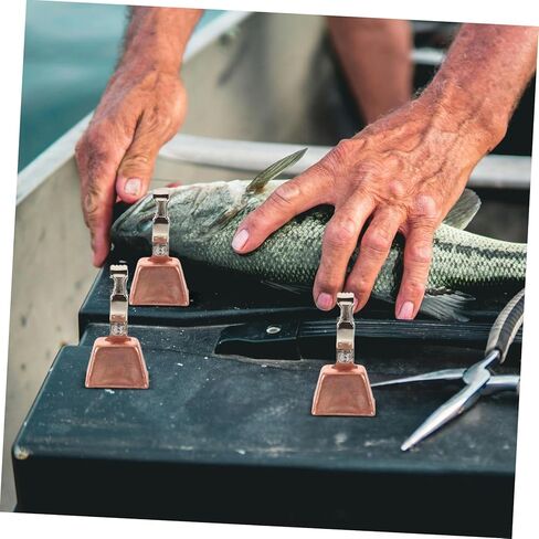 HANABASS 10Pcs Fishing Bells with Eagle Clamp Loud Alerts for Rods Easy Attachment for Sea Fishing Durable Design for Anglers in Saudi Arabia