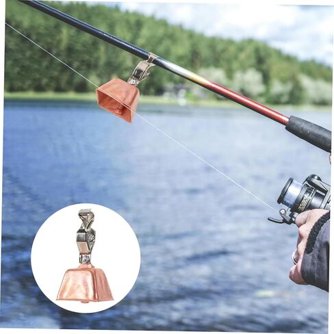 HANABASS 10Pcs Fishing Bells with Eagle Clamp Loud Alerts for Rods Easy Attachment for Sea Fishing Durable Design for Anglers in Saudi Arabia
