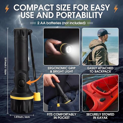 Boat Safety Kit Boat Essentials Kit Include 2L Waterproof Dry Bag LED Flashlight Survival Whistle Float and Line Emergency Set for Kayaks Canoe Sailboat Paddle Board in Saudi Arabia