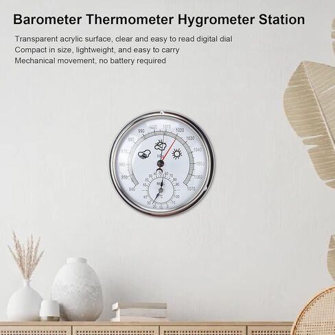 HEEPDD Clocks & Barometers Stainless Steel 3 in 1 for Boats Offices Temperature Pressure Humidity Marine Weather Station Hygrometer Thermometer Nan Other Means of Transportation in Saudi Arabia