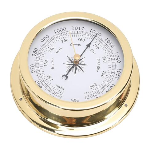 GLOGLOW Nan Marine Brass Barometer, Brass Material, Accurate Air Pressure Measurement Tool, 4.7 Inch Dial for Yachts and Cargo Ships BoatYacht Series in Saudi Arabia