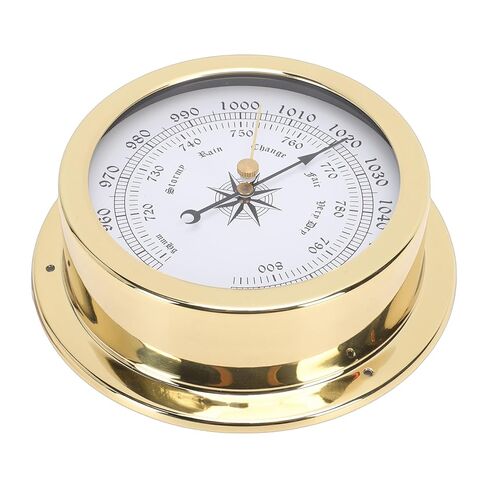 GLOGLOW Nan Marine Brass Barometer, Brass Material, Accurate Air Pressure Measurement Tool, 4.7 Inch Dial for Yachts and Cargo Ships BoatYacht Series in Saudi Arabia