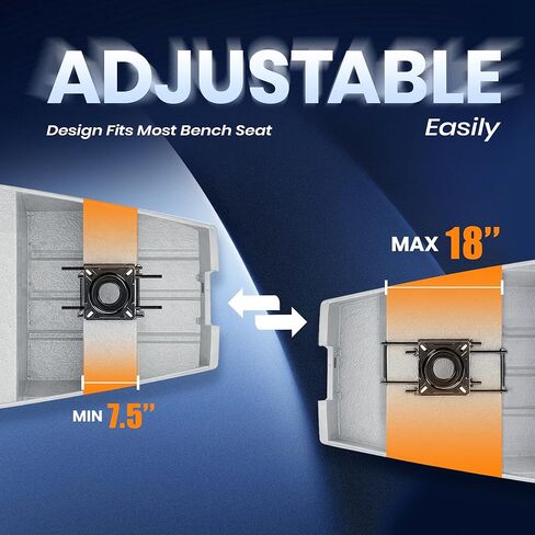 360° Swivel Boat Seat Mount Base, Adjustable 7.5-18" Clamp On Heavy Duty Steel, for Jon Fishing Bass Kayak Skiff Boat in Kuwait