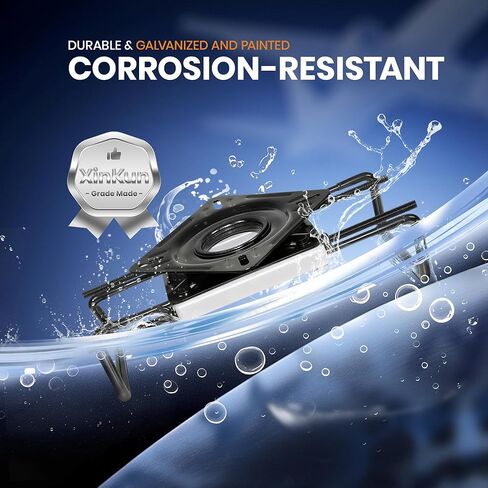 360° Swivel Boat Seat Mount Base, Adjustable 7.5-18" Clamp On Heavy Duty Steel, for Jon Fishing Bass Kayak Skiff Boat in Kuwait