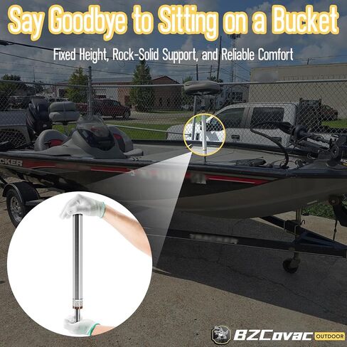 3/4" Boat Seat Pin Post, Lock-in Style Non-Threaded Pedestal Post for Marine Boat Seat Mounting, Aluminum Extension Pole for Pontoon, Fishing Boat, Bass Boat, and More in Saudi Arabia