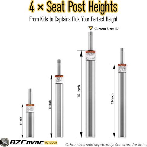 3/4" Boat Seat Pin Post, Lock-in Style Non-Threaded Pedestal Post for Marine Boat Seat Mounting, Aluminum Extension Pole for Pontoon, Fishing Boat, Bass Boat, and More in Saudi Arabia