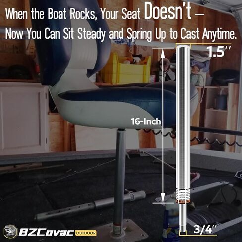 3/4" Boat Seat Pin Post, Lock-in Style Non-Threaded Pedestal Post for Marine Boat Seat Mounting, Aluminum Extension Pole for Pontoon, Fishing Boat, Bass Boat, and More in Saudi Arabia