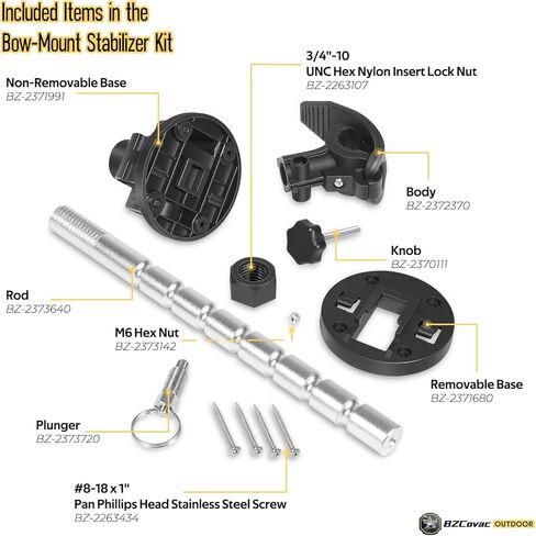حامل دعم مثبت محرك التصيد لـ Minn Kota Terrova/Ulterra/PowerDrive/Riptide، Garmin Force Kraken، MotorGuide Xi5/Xi3/Tour Pro - ممتص الصدمات، تقليل الارتداد - قضيب ألومنيوم قابل للتعديل in Saudi Arabia