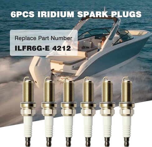 ILFR6G-E 4212 Iridium Spark Plugs Compatible with Mercury Verado L6 200-400 HP Outboard Engines 400R Boat (6Pcs) in Saudi Arabia