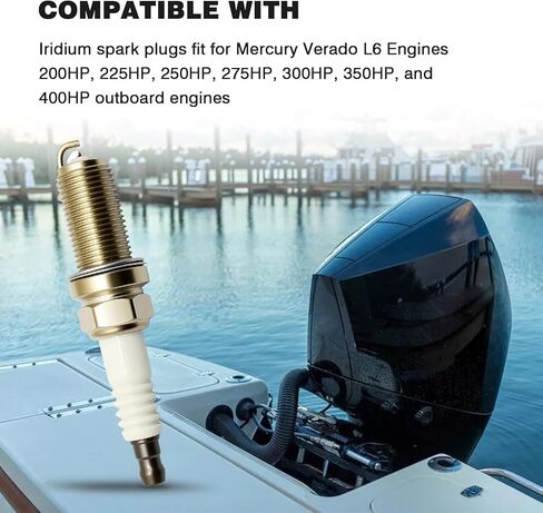ILFR6G-E 4212 Iridium Spark Plugs Compatible with Mercury Verado L6 200-400 HP Outboard Engines 400R Boat (6Pcs) in Saudi Arabia