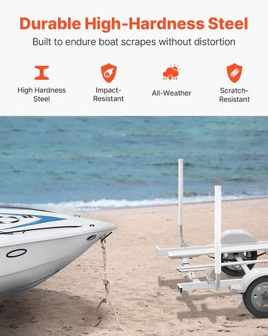 VEVOR Boat Trailer Guide, 16.7"- 60″ Adjustable Design Trailer Guide Poles, 2PCS Trailer Guide-Ons for Ski Boat, Fishing Boat or Sailboat Trailer in Kuwait