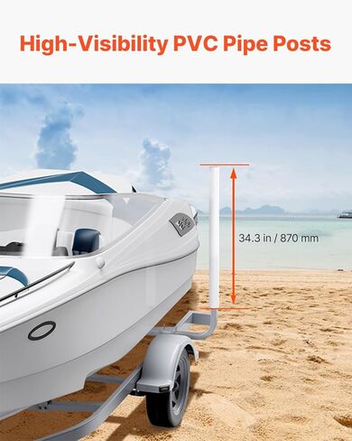 VEVOR Boat Trailer Guide, 16.7"- 60″ Adjustable Design Trailer Guide Poles, 2PCS Trailer Guide-Ons for Ski Boat, Fishing Boat or Sailboat Trailer in Kuwait