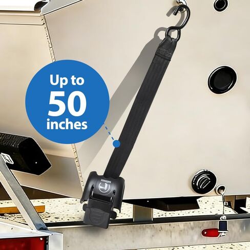 قابل للسحب قارب رافدة التعادل أسفل الأشرطة قارب مقطورة التعادل أسفل حزام 2x43 بوصة، 2500 رطل قوة كسر مع قفل الإفراج السريع (البلاستيك) in Kuwait