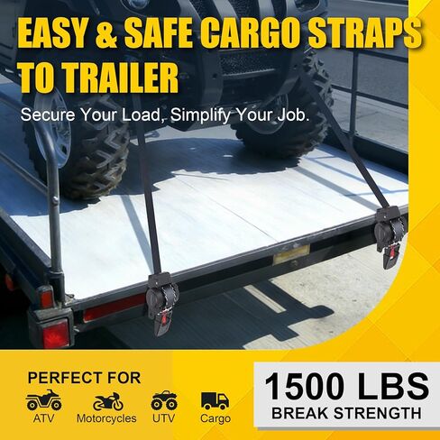 Ayaport Retractable Ratchet Straps 1 inch x 6ft, 2PK Bolt-on Tie Down Straps to Trailer - 1500lbs Break Strength, Transom Tie Downs for Cargo, Motorcycles, Jet Ski in Saudi Arabia