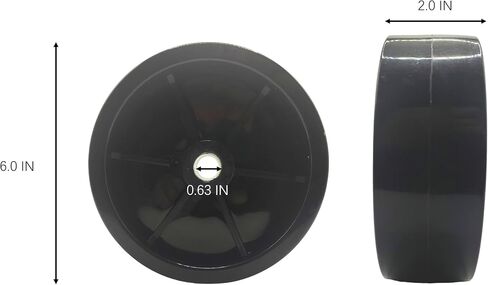 2 Pack 6 Inch Boat Trailer Jack Wheels, Universal Black Plastic Caster Wheels for Boat RV Trailers and Caravans, Heavy Duty Travel Freight Wheel Replacement, 2000Lbs Capacity, Include Hardware in Kuwait