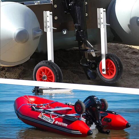 Boat Launching Wheels, 10" Removable Boat Transom Launching Dolly Wheels for Inflatable Boats, Jon Boats, Transom Boat Launching Wheels in Kuwait