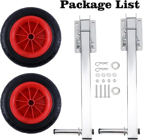 Boat Launching Wheels, 10" Removable Boat Transom Launching Dolly Wheels for Inflatable Boats, Jon Boats, Transom Boat Launching Wheels in Kuwait